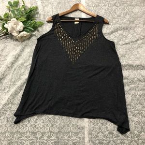 Blackish/Gray Sleeveless Top!
